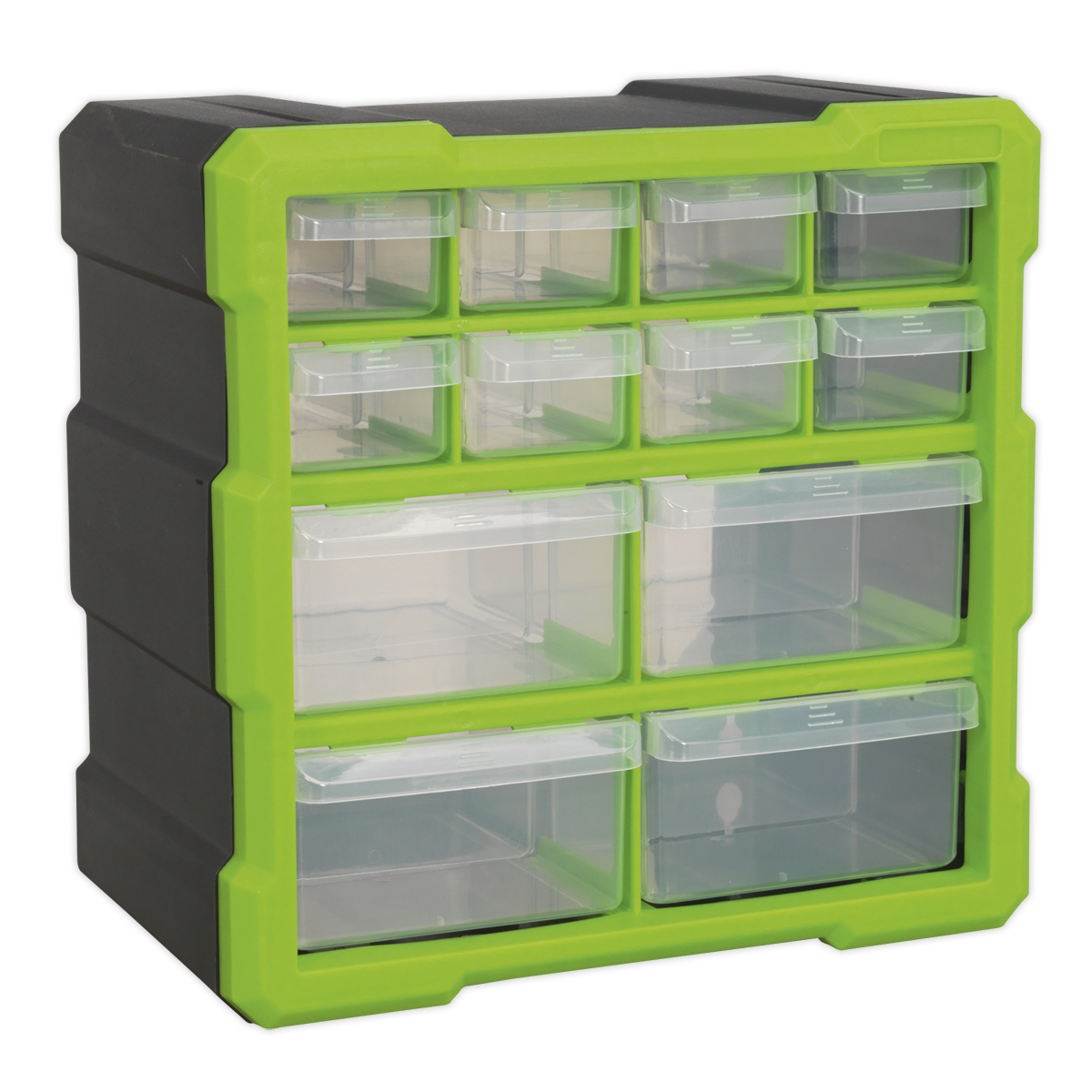 Cabinet Box 12 Drawer – Hi-Vis Green/Black