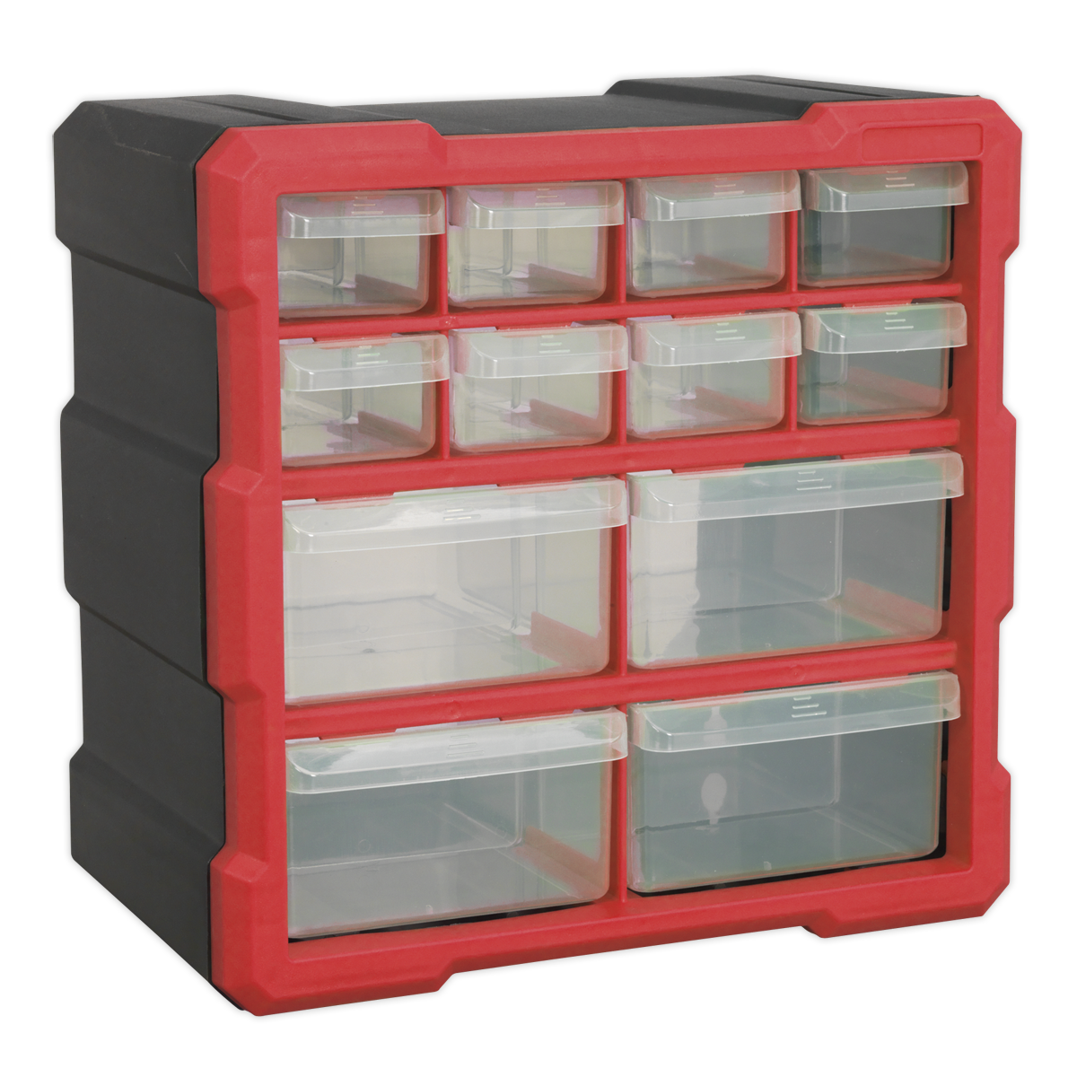 Cabinet Box 12 Drawer – Red/Black