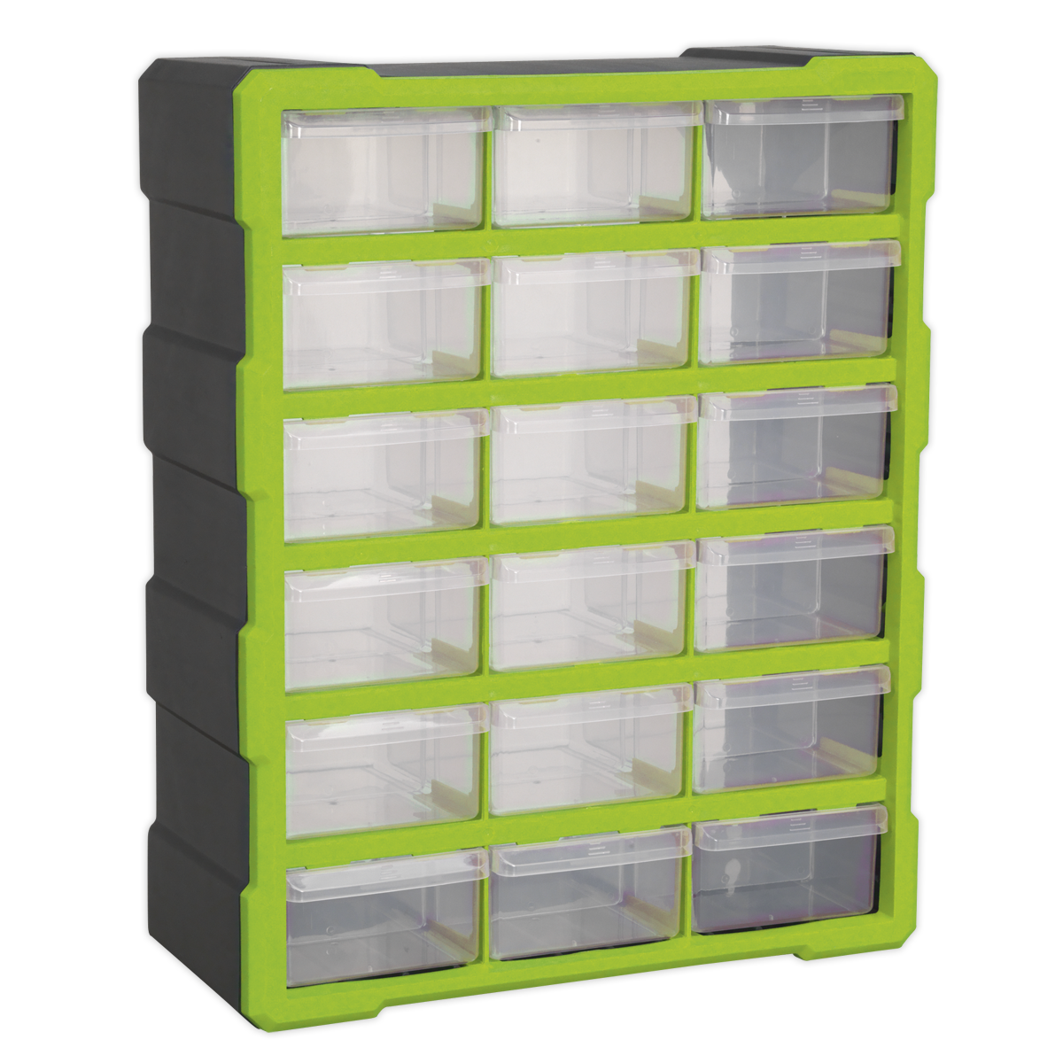 Cabinet Box 18 Drawer – Hi-Vis Green/Black