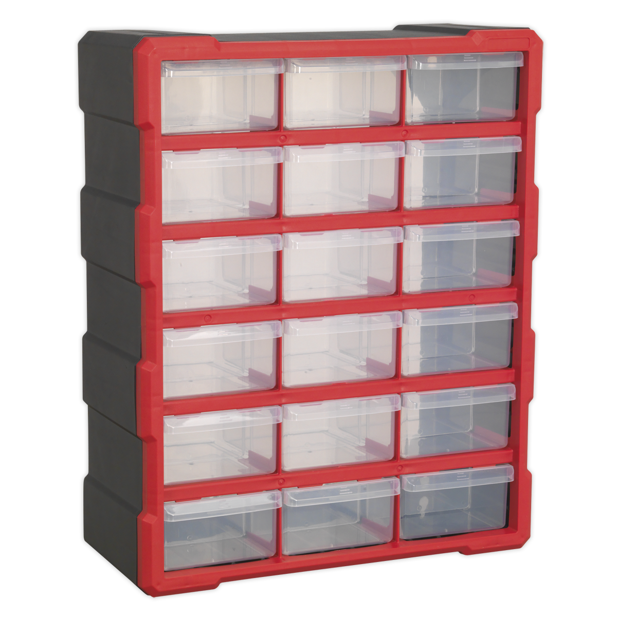 Cabinet Box 18 Drawer – Red/Black