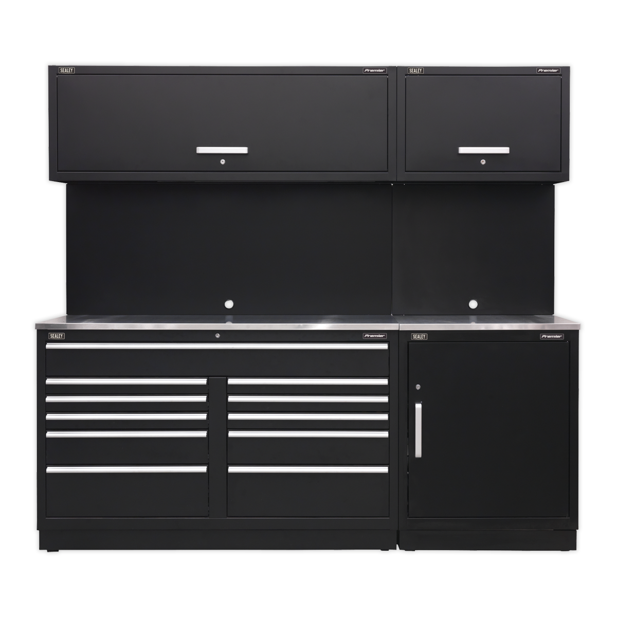 Premier 2.3m Storage System – Stainless Worktop
