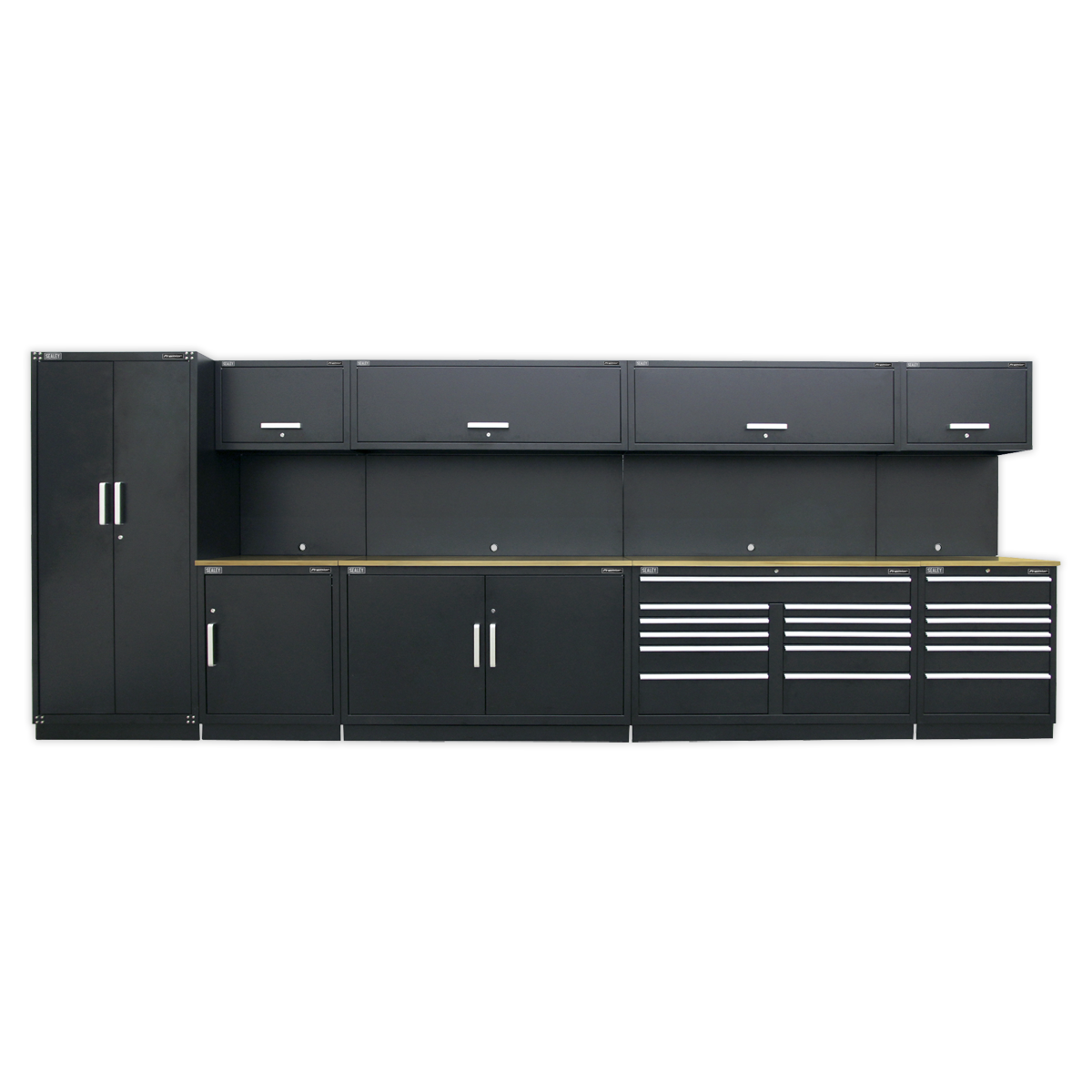 Premier 5.6m Storage System – Oak Worktop