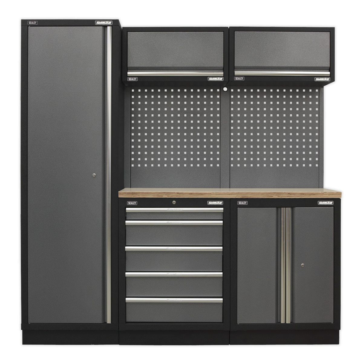 Superline Pro 2.0m Storage System – Wood Worktop