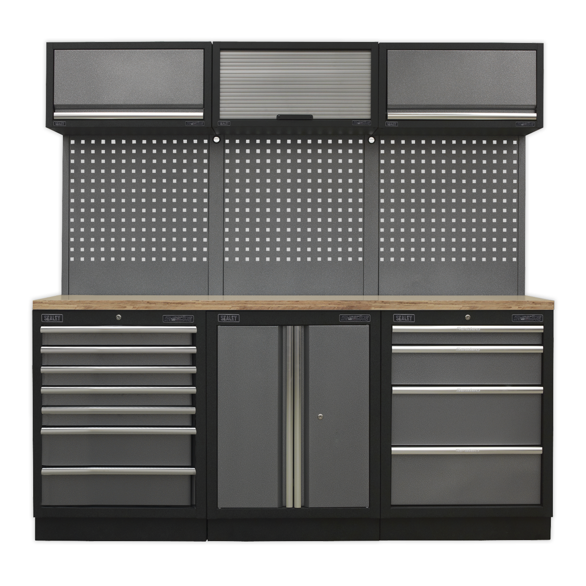 Superline Pro 2.0m Storage System – Wood Worktop