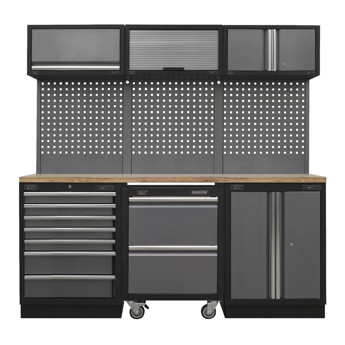 Superline Pro 2.04m Storage System – Pressed Wood Worktop
