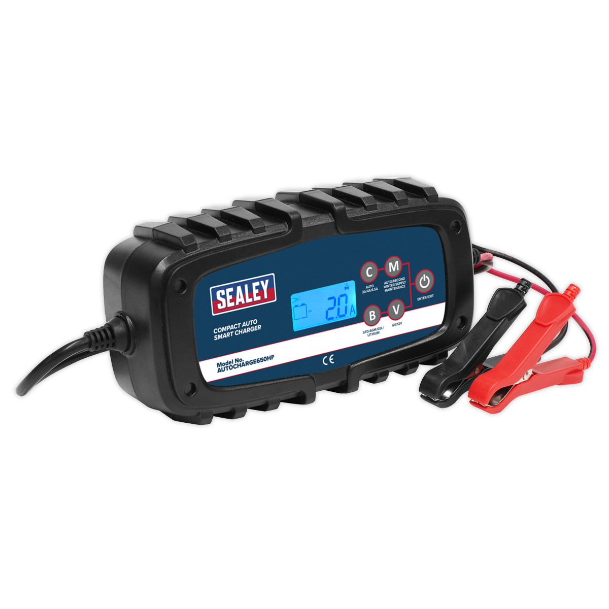 Compact Smart Charger & Maintainer 6.5A 9-Cycle 6/12V – Lithium
