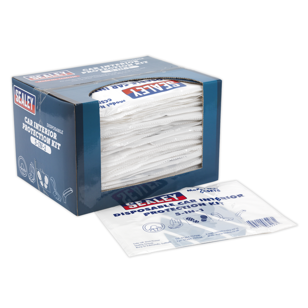 5-in-1 Disposable Car Interior Protection Kit – Display Box of 50