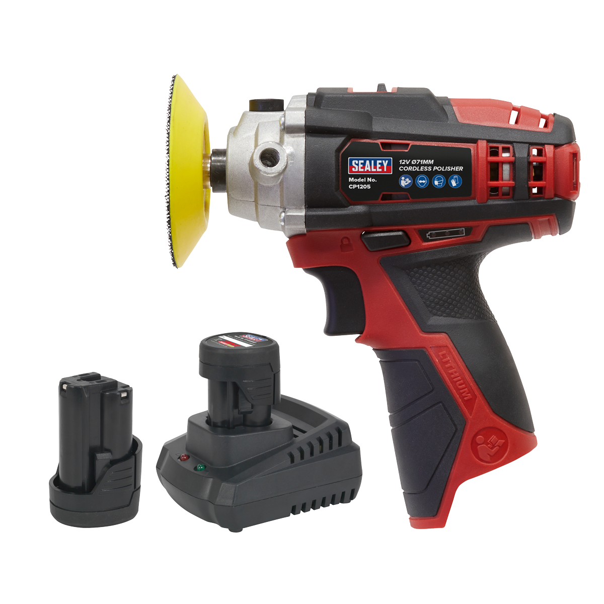 Cordless Polisher Kit Ø71mm 12V – 2 Batteries