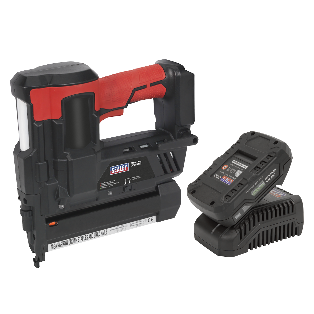 Cordless Nail/Staple Gun 18G 20V 2Ah Lithium-ion