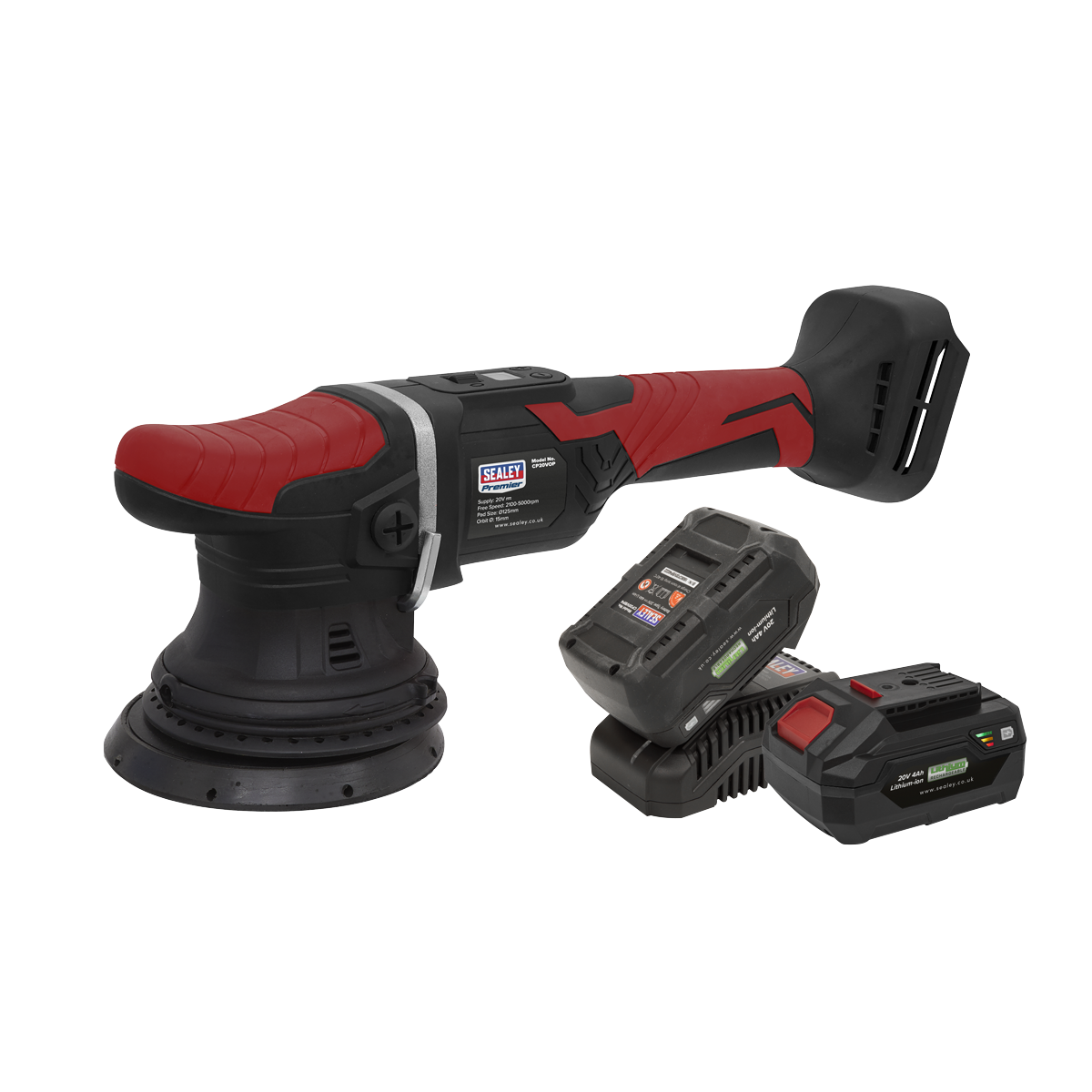 Cordless Orbital Polisher Kit 20V Ø125mm – 2 Batteries