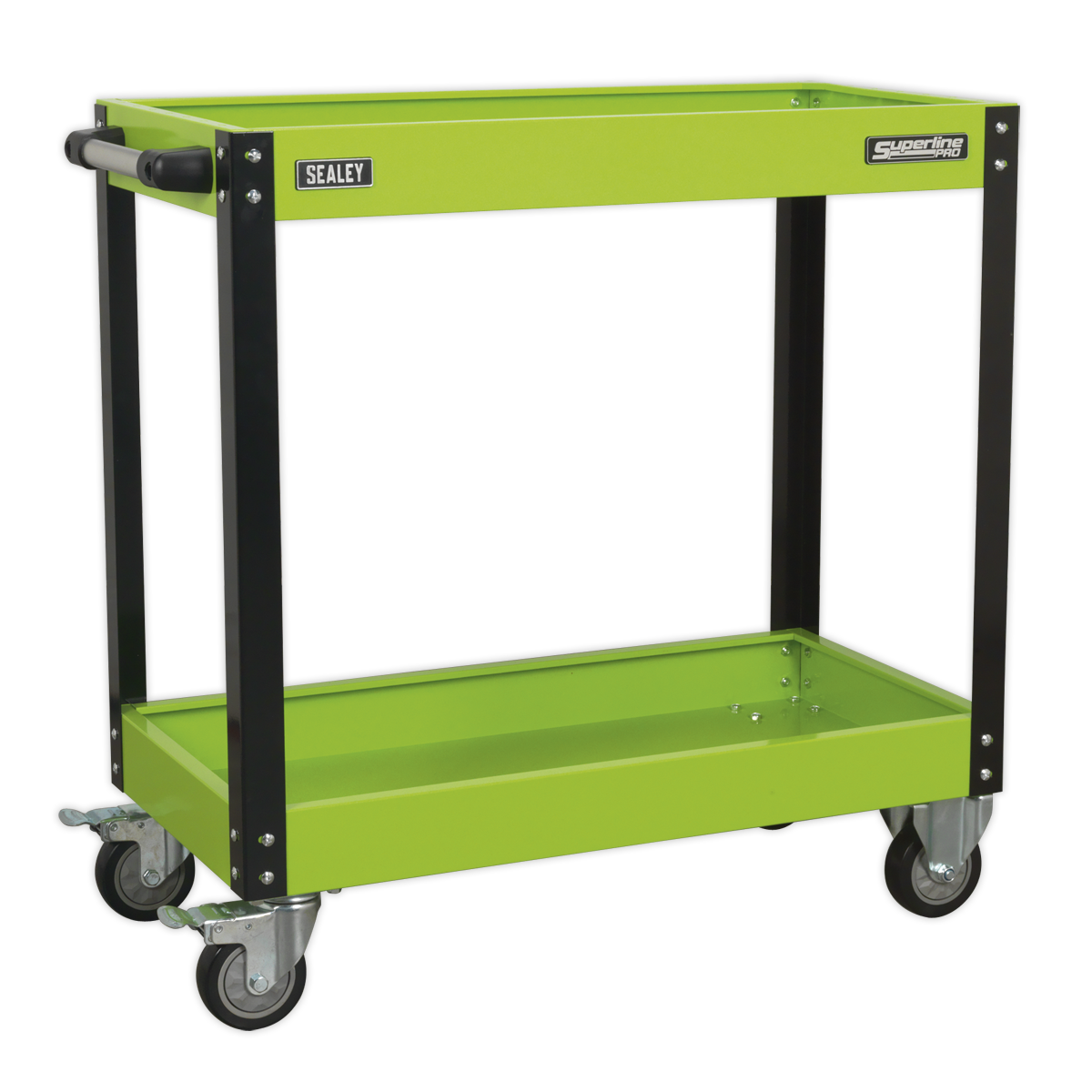 Workshop Trolley 2-Level Heavy-Duty – Hi-Vis Green