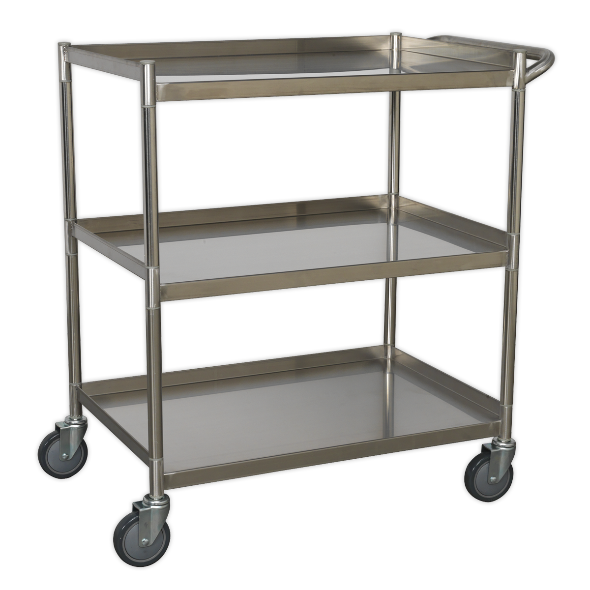 Workshop Trolley 3-Level Stainless Steel