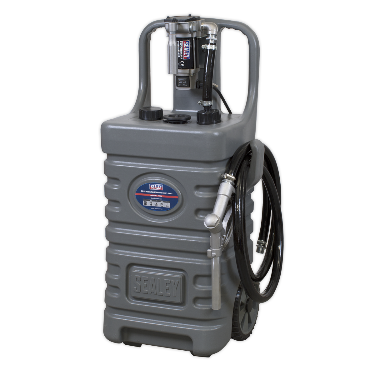 Mobile Dispensing Tank 55L with Diesel Pump – Grey