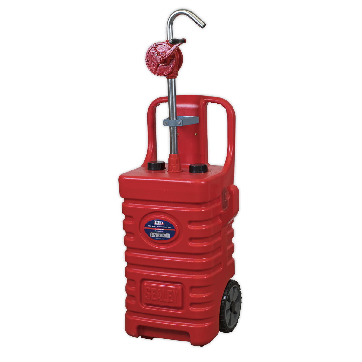 Mobile Dispensing Tank 55L with Oil Rotary Pump – Red