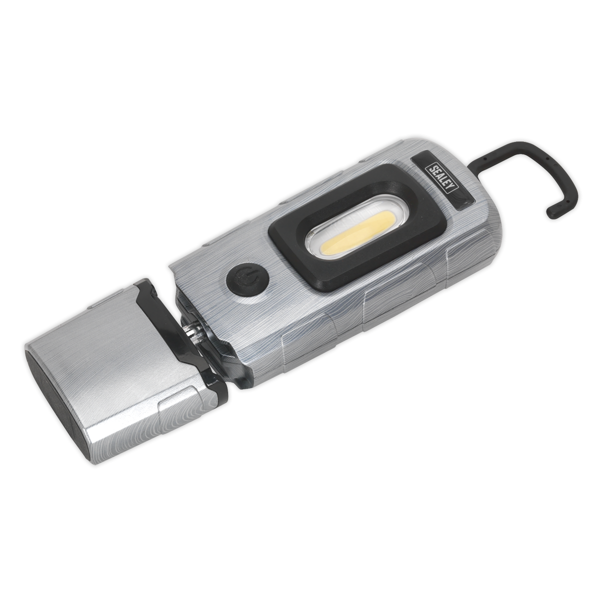 Rechargeable 360° Inspection Light 3W COB & 1W SMD LED Brushed Aluminium Effect