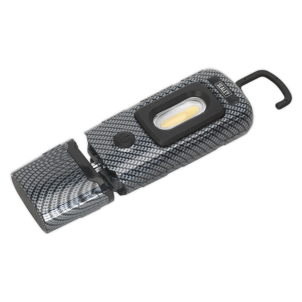 Rechargeable 360° Inspection Light 3W COB & 1W SMD LED Carbon Fibre Effect