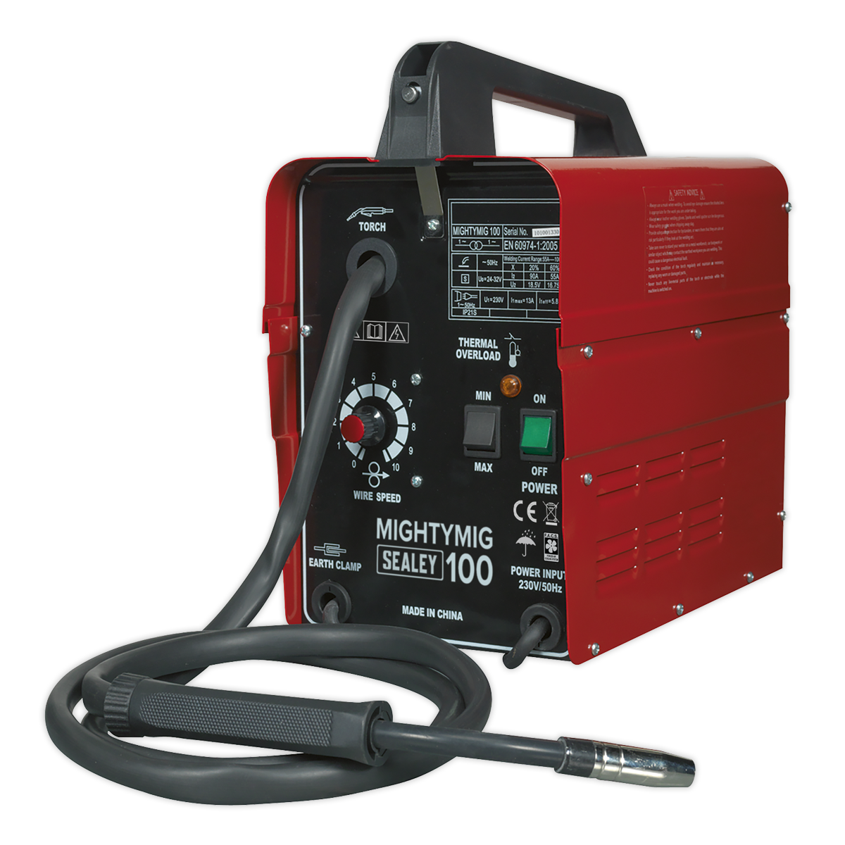 No-Gas MIG Welder 100A 230V