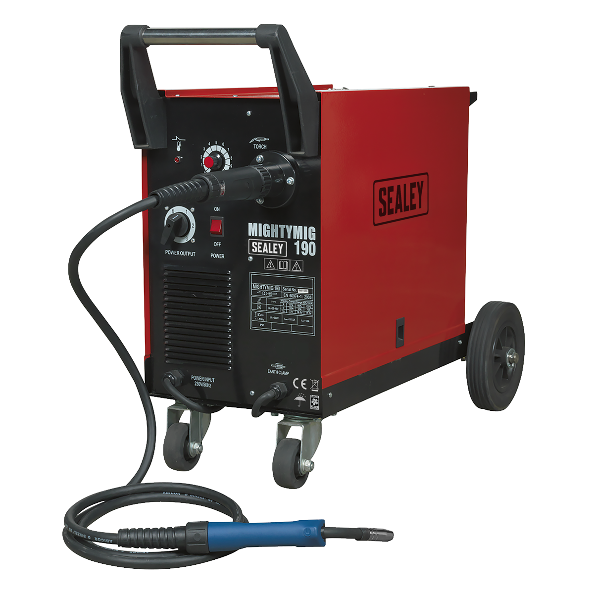 Professional Gas/No-Gas MIG Welder 190A with Euro Torch