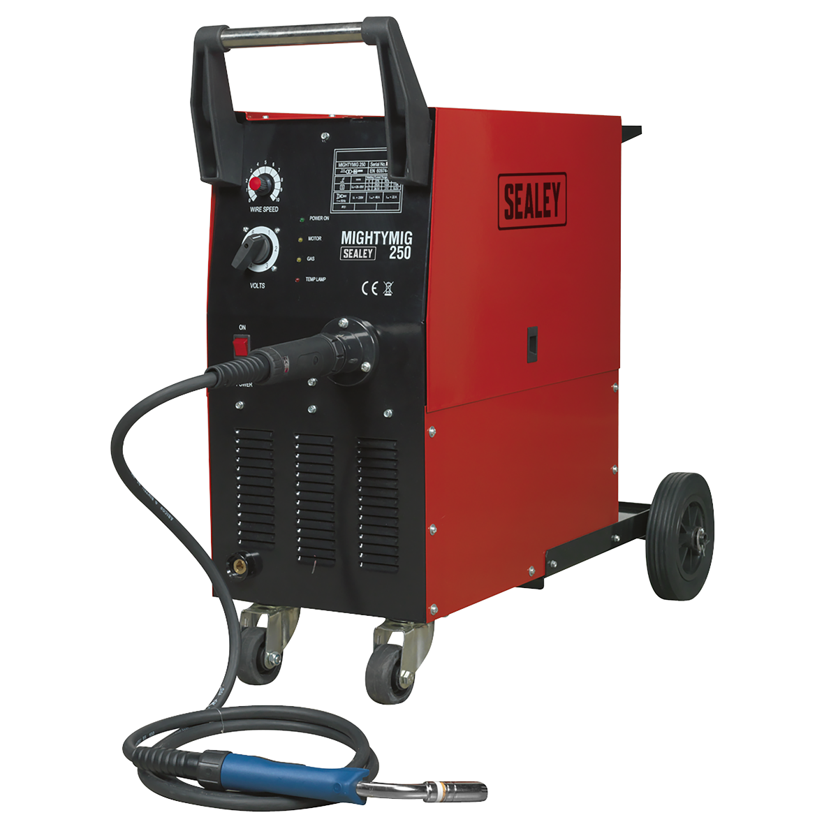 Professional Gas/No-Gas MIG Welder 250Amp with Euro Torch