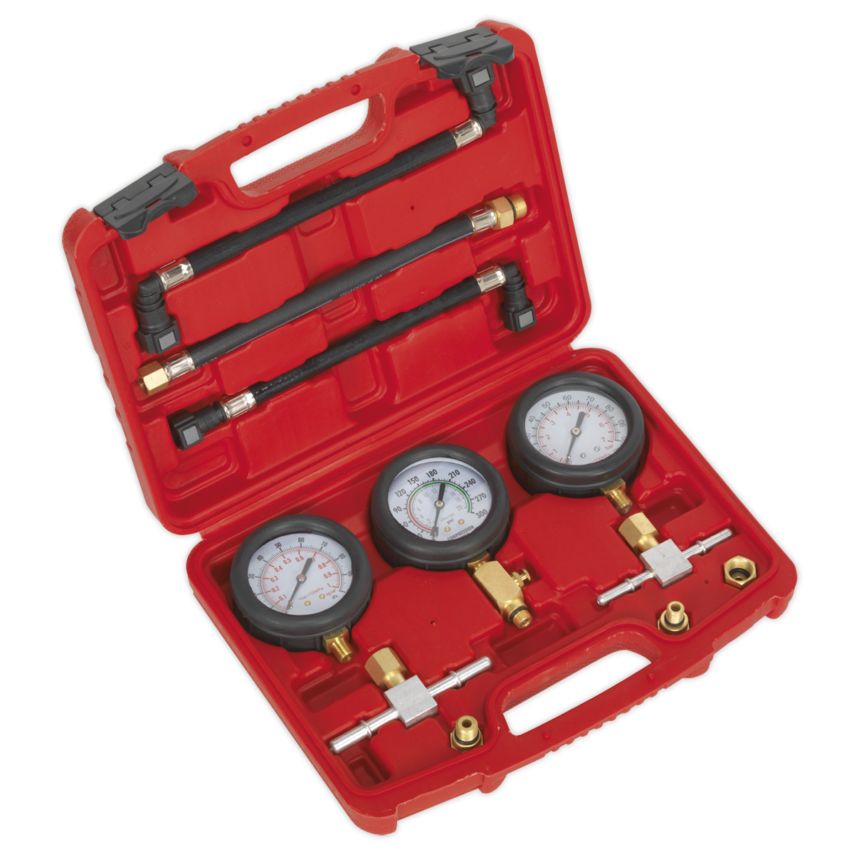 Motorcycle Compression & Fuel Pressure Gauge Set 3pc