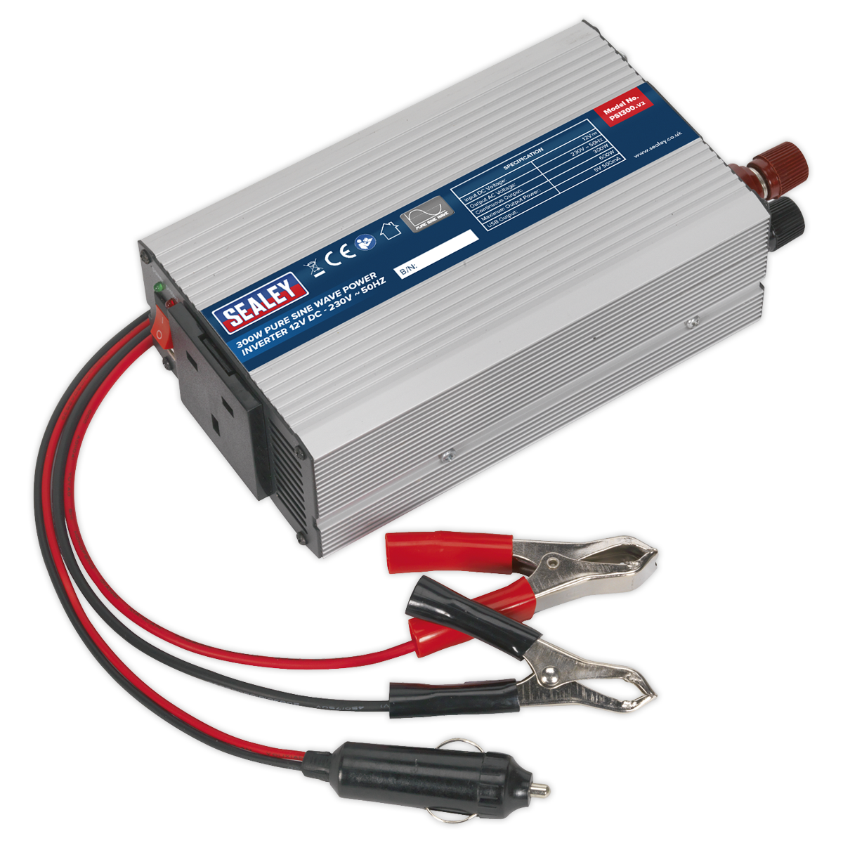 Power Inverter Pure Sine Wave 300W 12V DC – 230V 50Hz