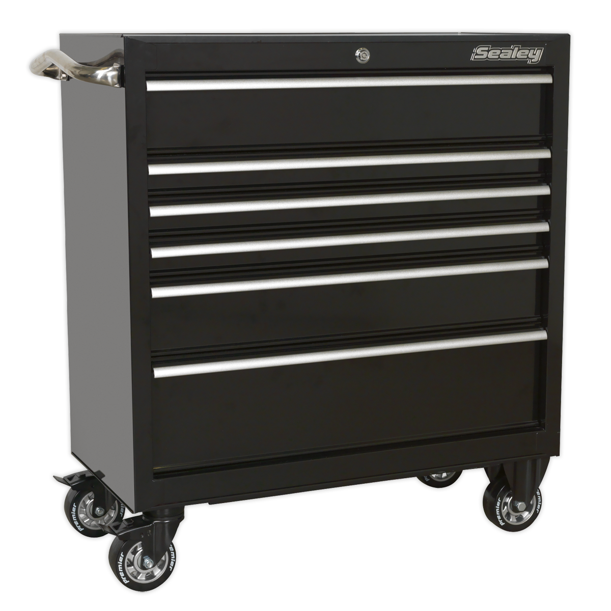 Rollcab 6 Drawer 930mm Heavy-Duty Black