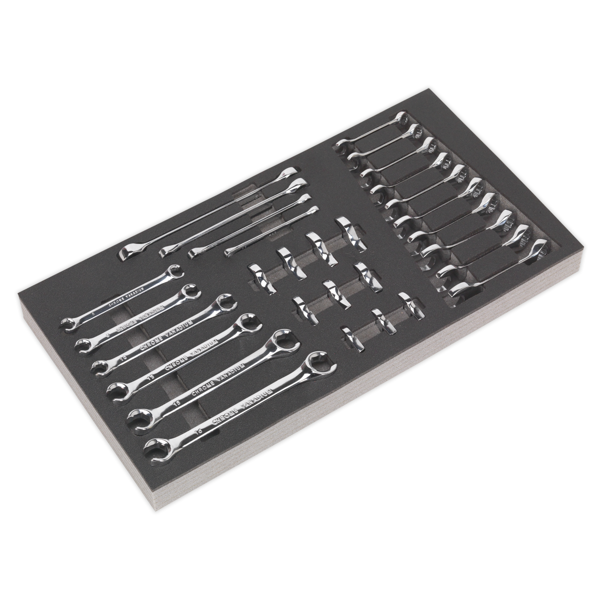 Tool Tray with Specialised Spanner Set 30pc – Metric