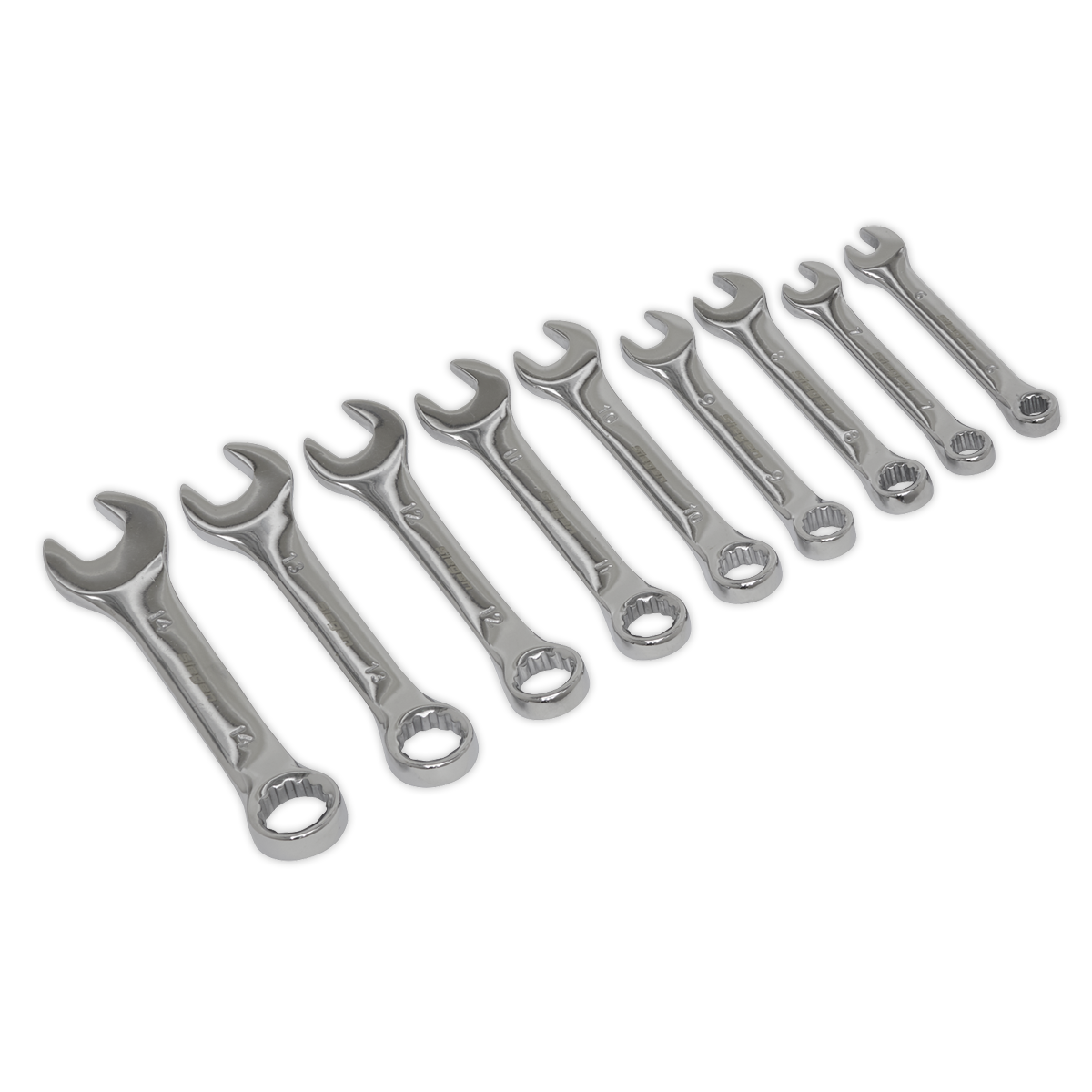 Stubby Combination Spanner Set 9pc – Metric