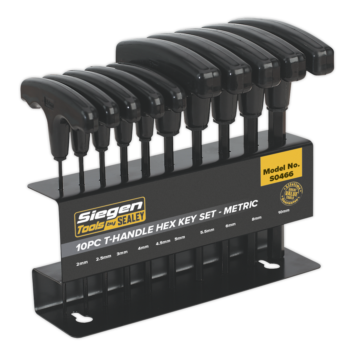 Hex Key Set 10pc T-Handle – Metric