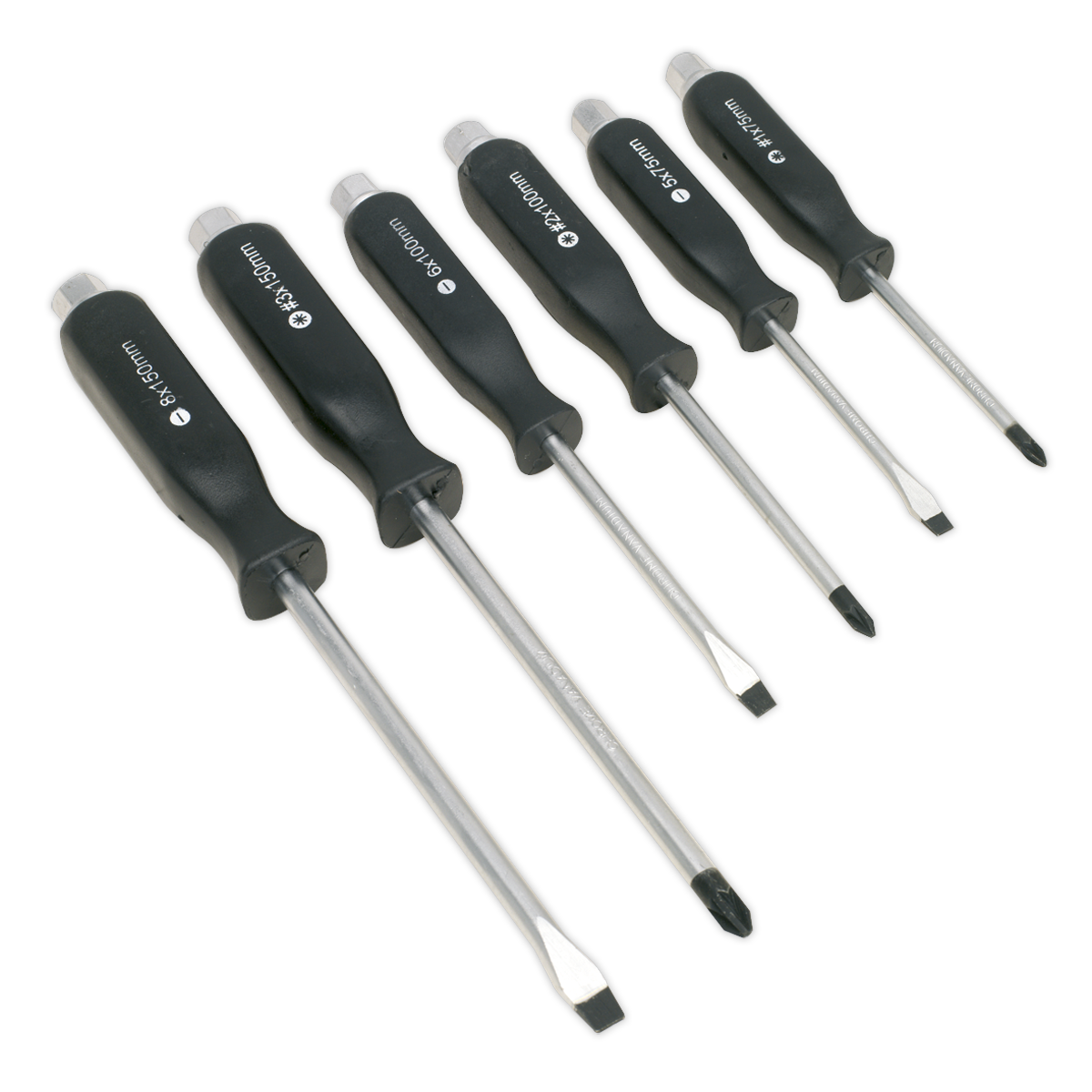 Screwdriver Set 6pc Hammer-Thru