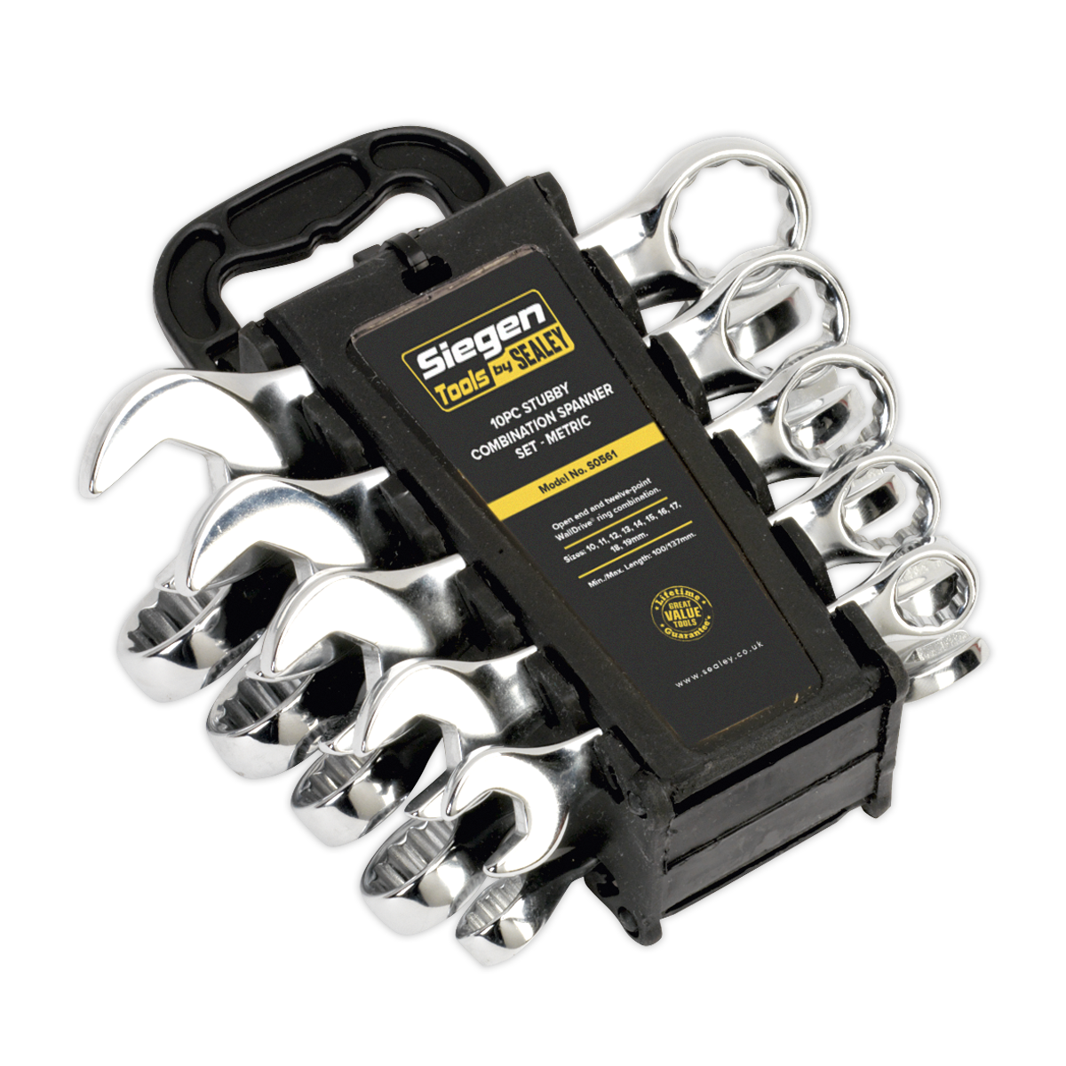 Combination Spanner Set 10pc Stubby Metric