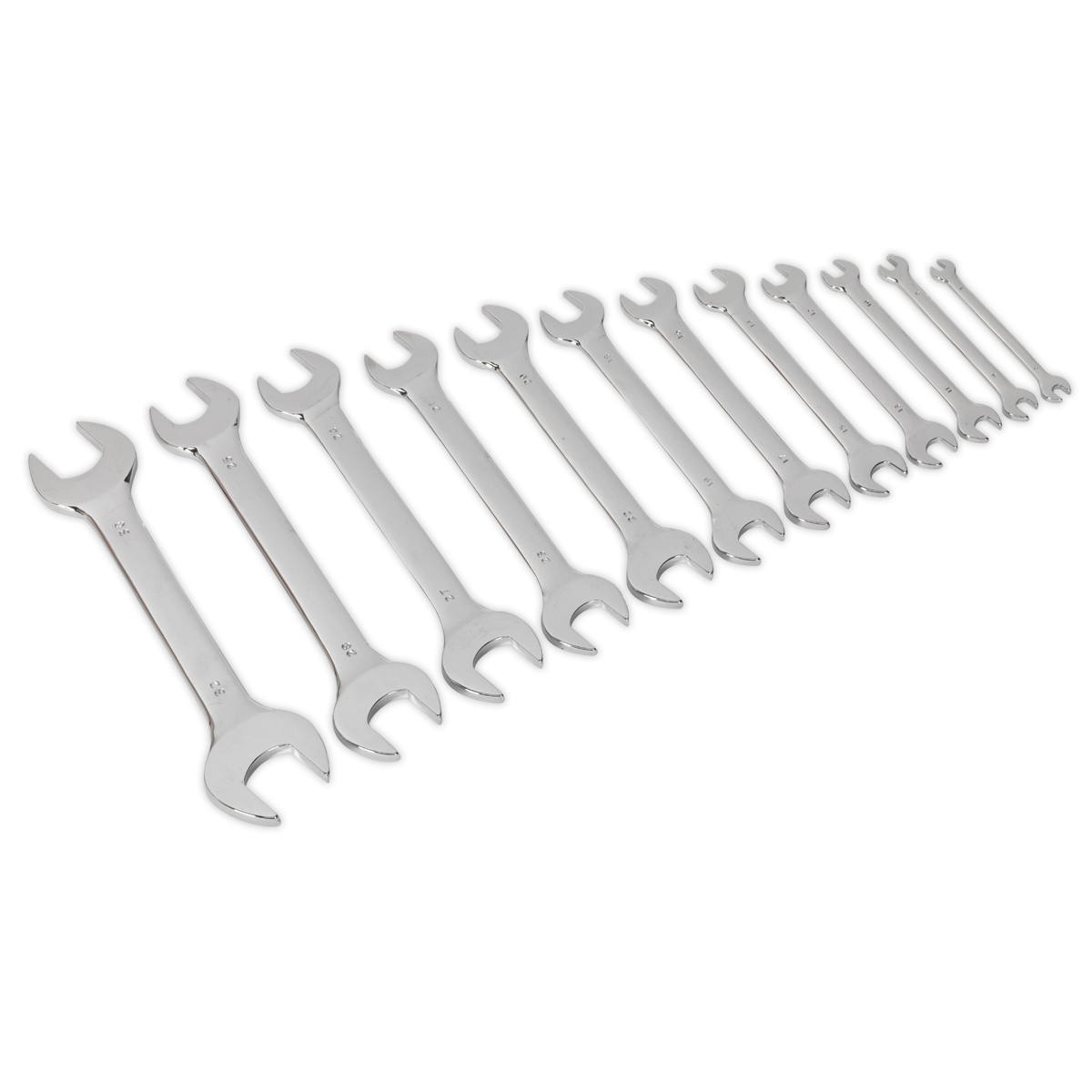 Double Open-End Spanner Set 12pc Metric