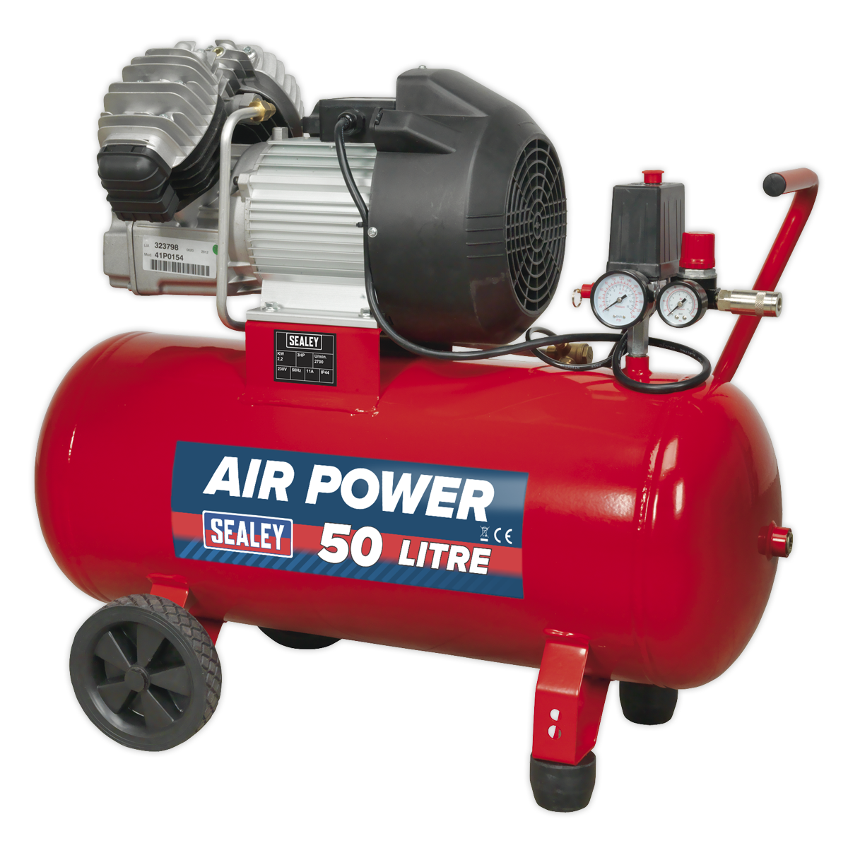 Air Compressor 50L V-Twin Direct Drive 3hp