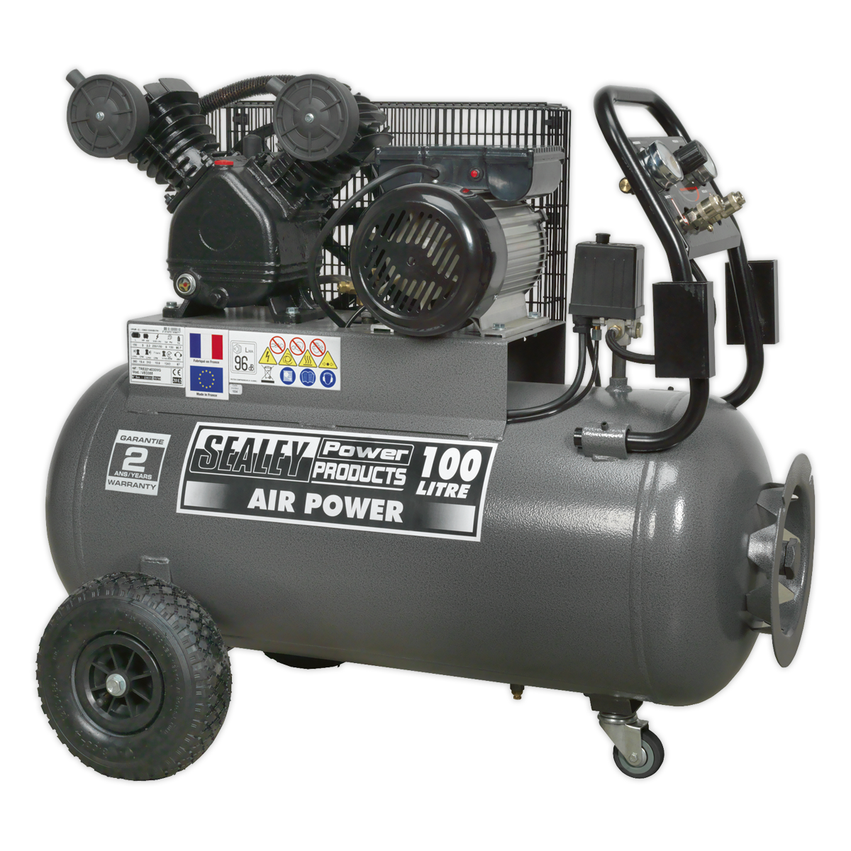 Air Compressor 100L Belt Drive 3hp with Front Control Panel