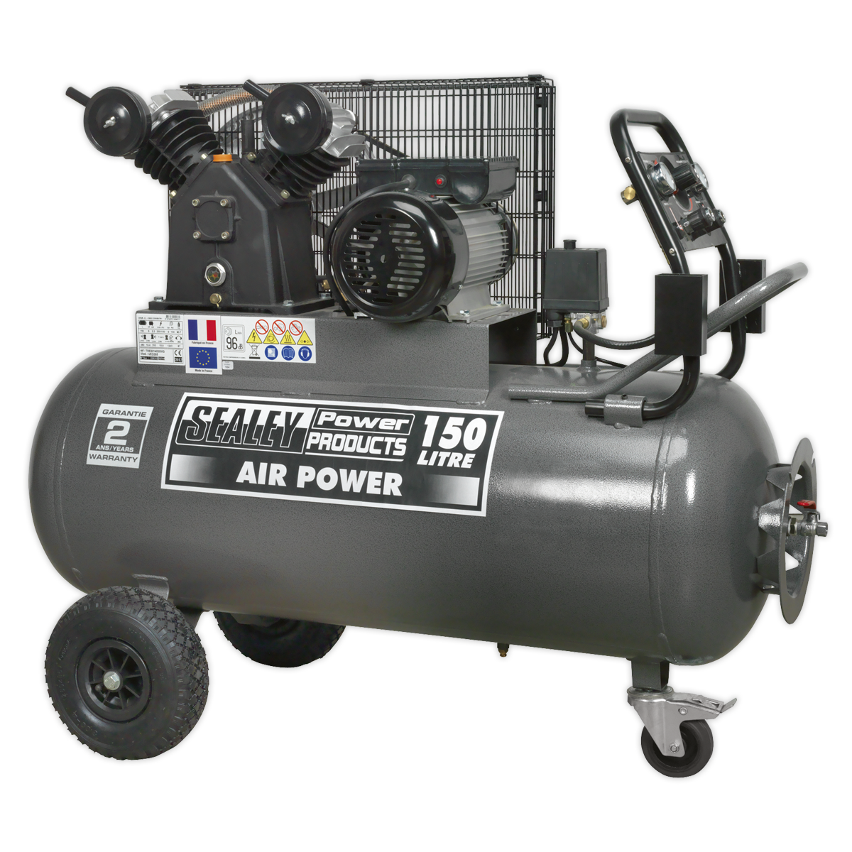 Air Compressor 150L Belt Drive 3hp with Front Control Panel