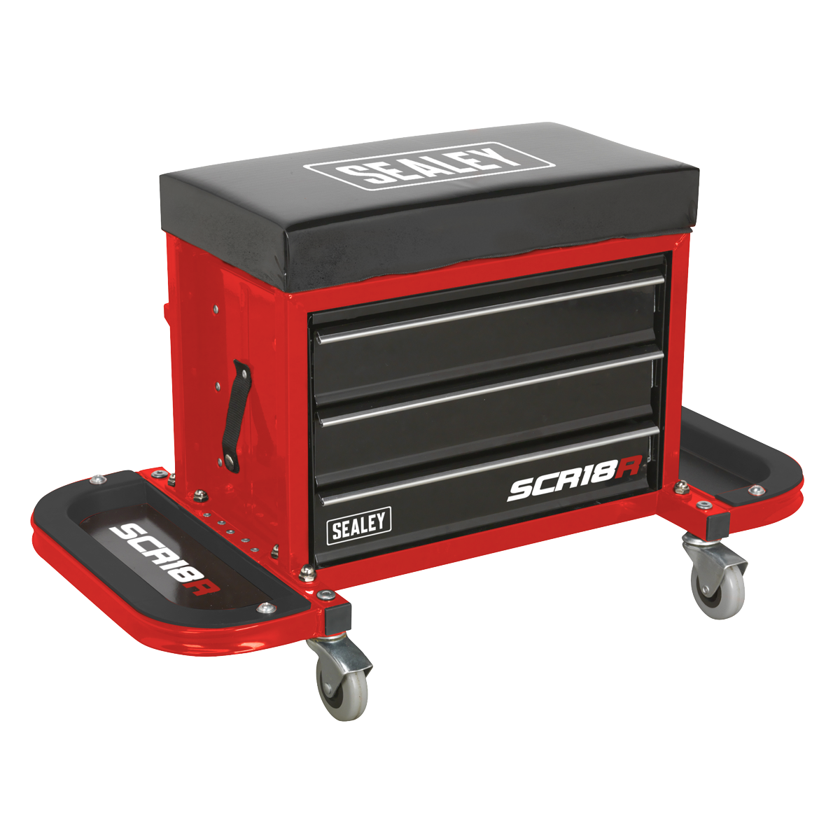 Mechanic’s Utility Seat & Toolbox – Red
