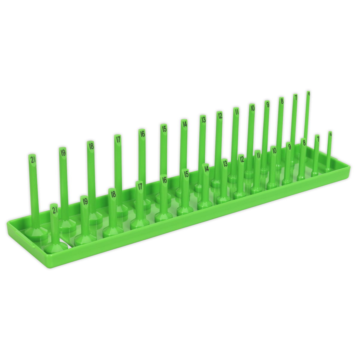 Socket Holder 3/8″Sq Drive 6-21mm Hi-Vis Green