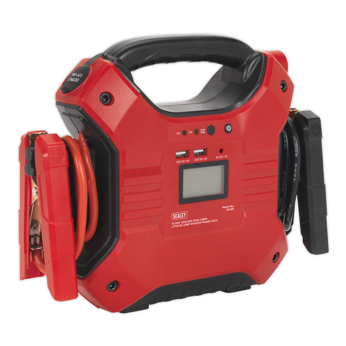 Jump Starter Power Pack Lithium-ion Phosphate (LiFePo4) 12/24V 1200/450 Peak Amps