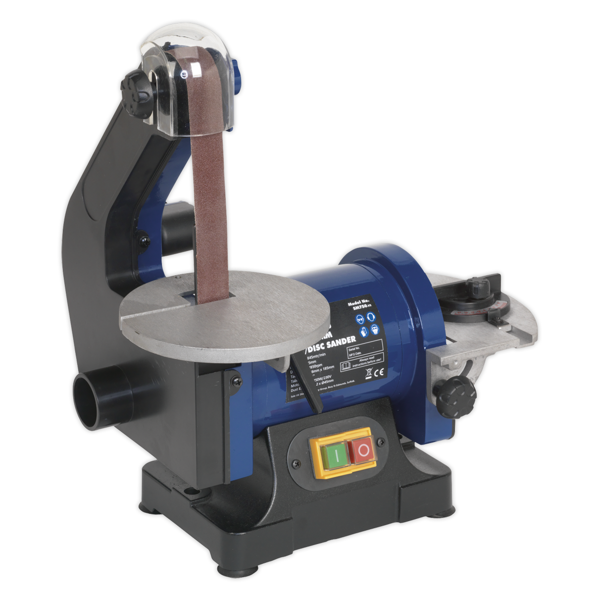 Belt/Disc Sander 25 x 762mm/Ø125mm 250W/230V