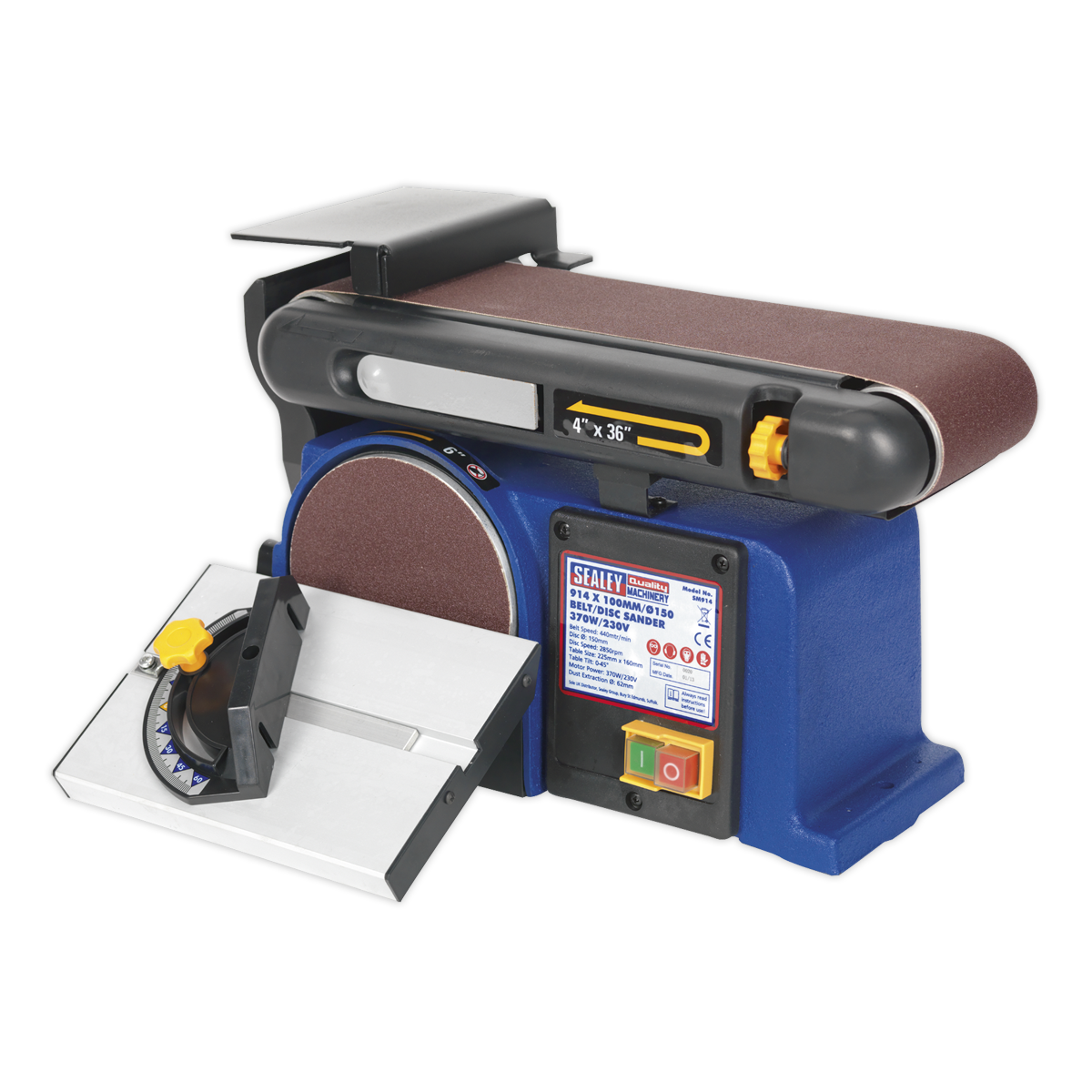 Belt/Disc Sander 915 x 100mm/Ø150mm 370W/230V