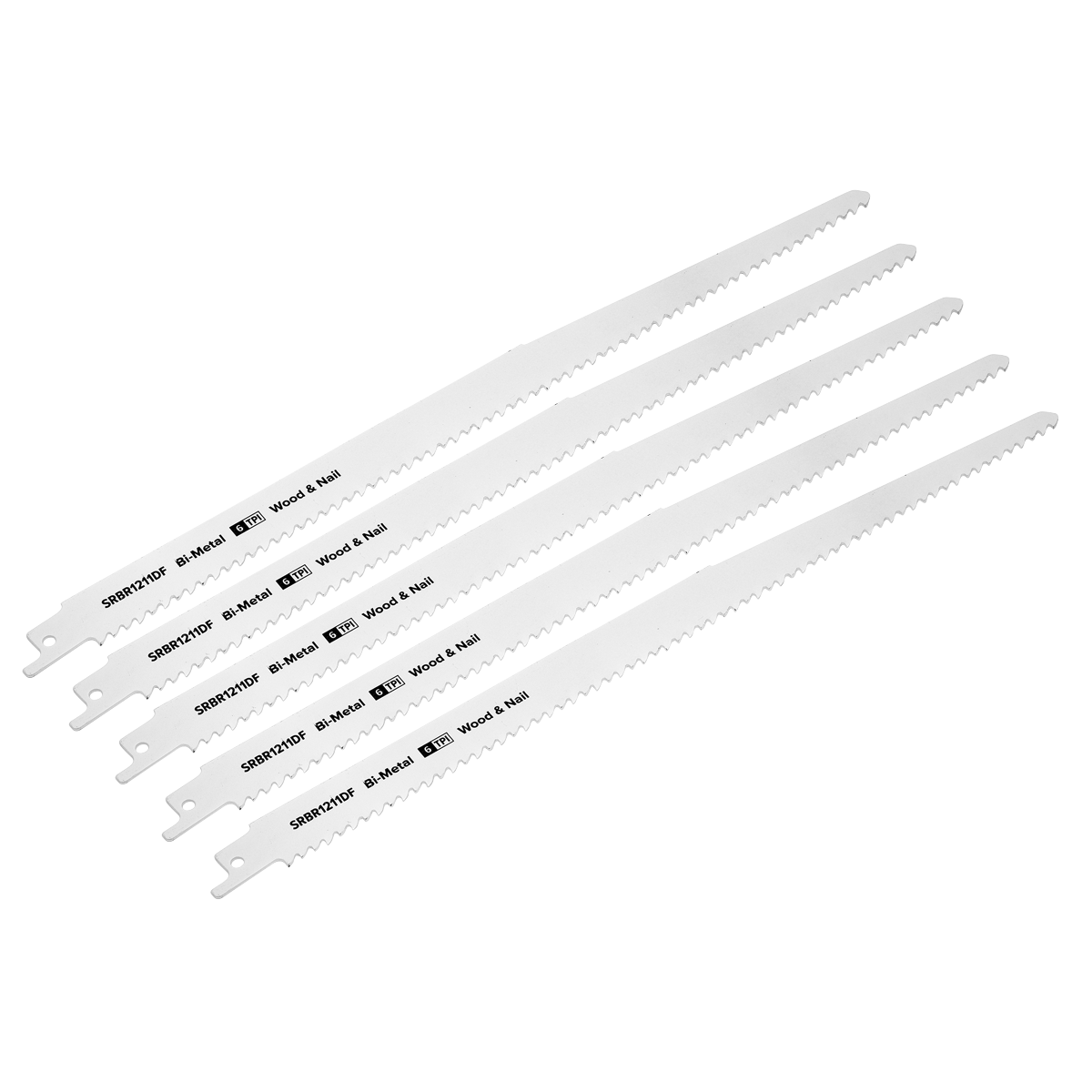 Reciprocating Saw Blade Wood & Nail 300mm 6tpi – Pack of 5