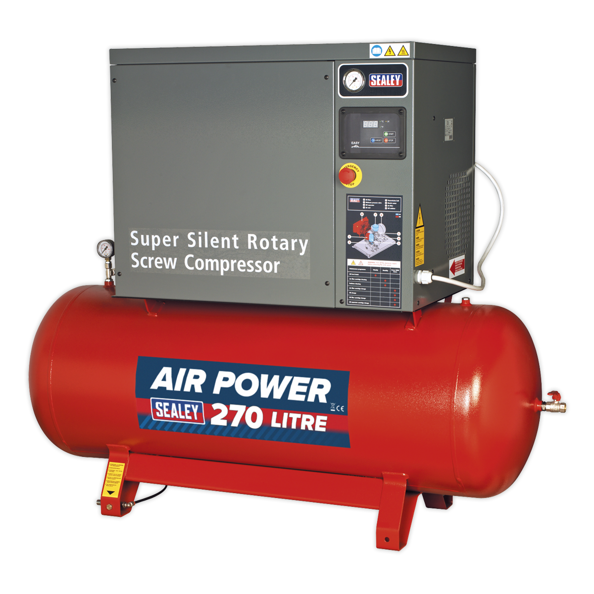 Screw Air Compressor 270L 10hp 3ph Low Noise