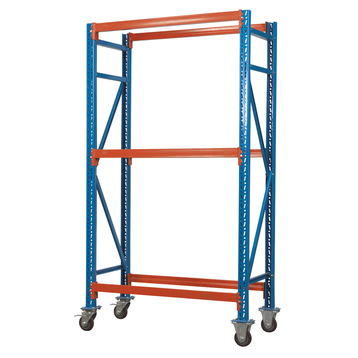 Two Level Mobile Tyre Rack 200kg Capacity Per Level