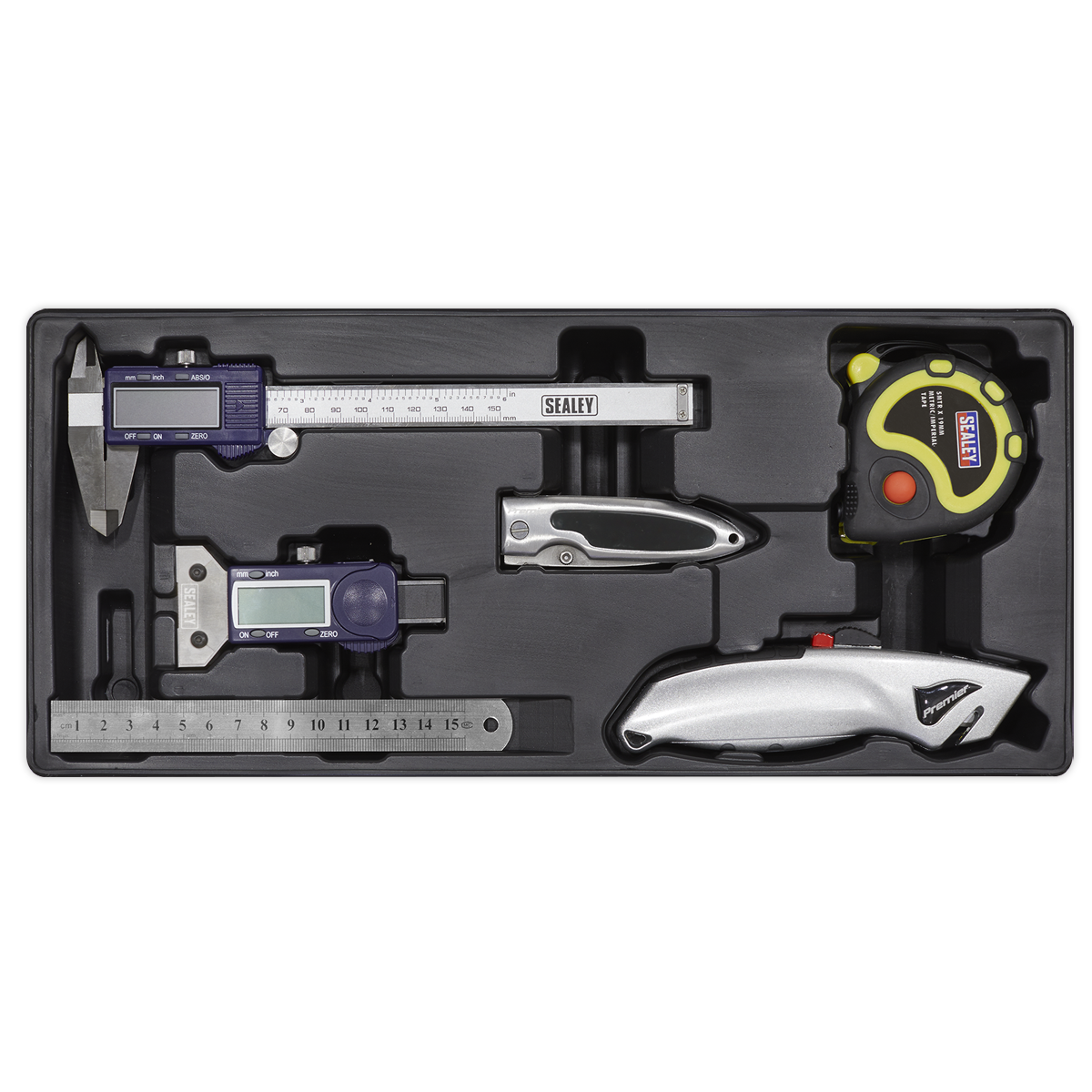 Tool Tray with Measuring & Cutting Set 6pc