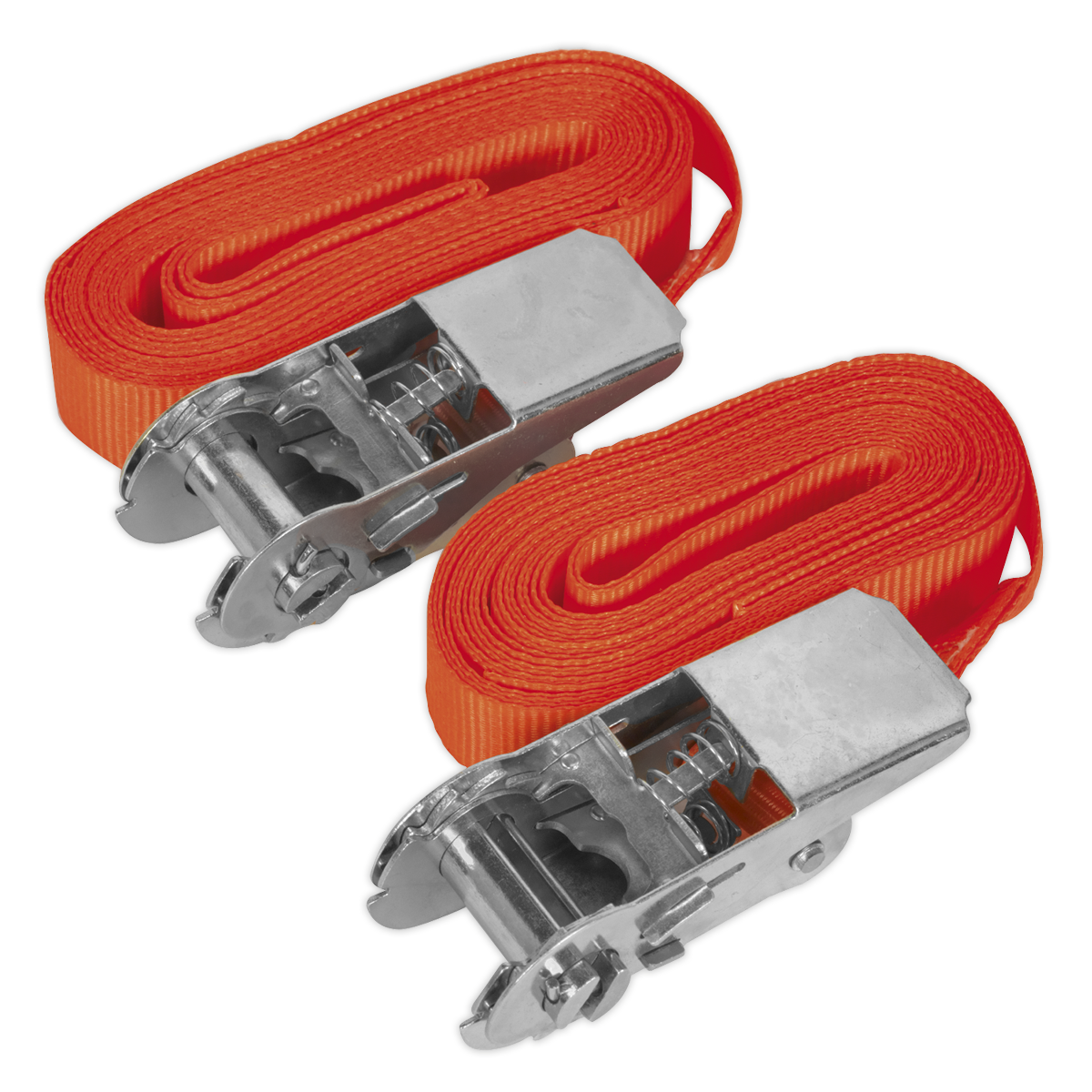 Self-Securing Ratchet Tie Down 25mm x 4.5m 500kg Breaking Strength – Pair