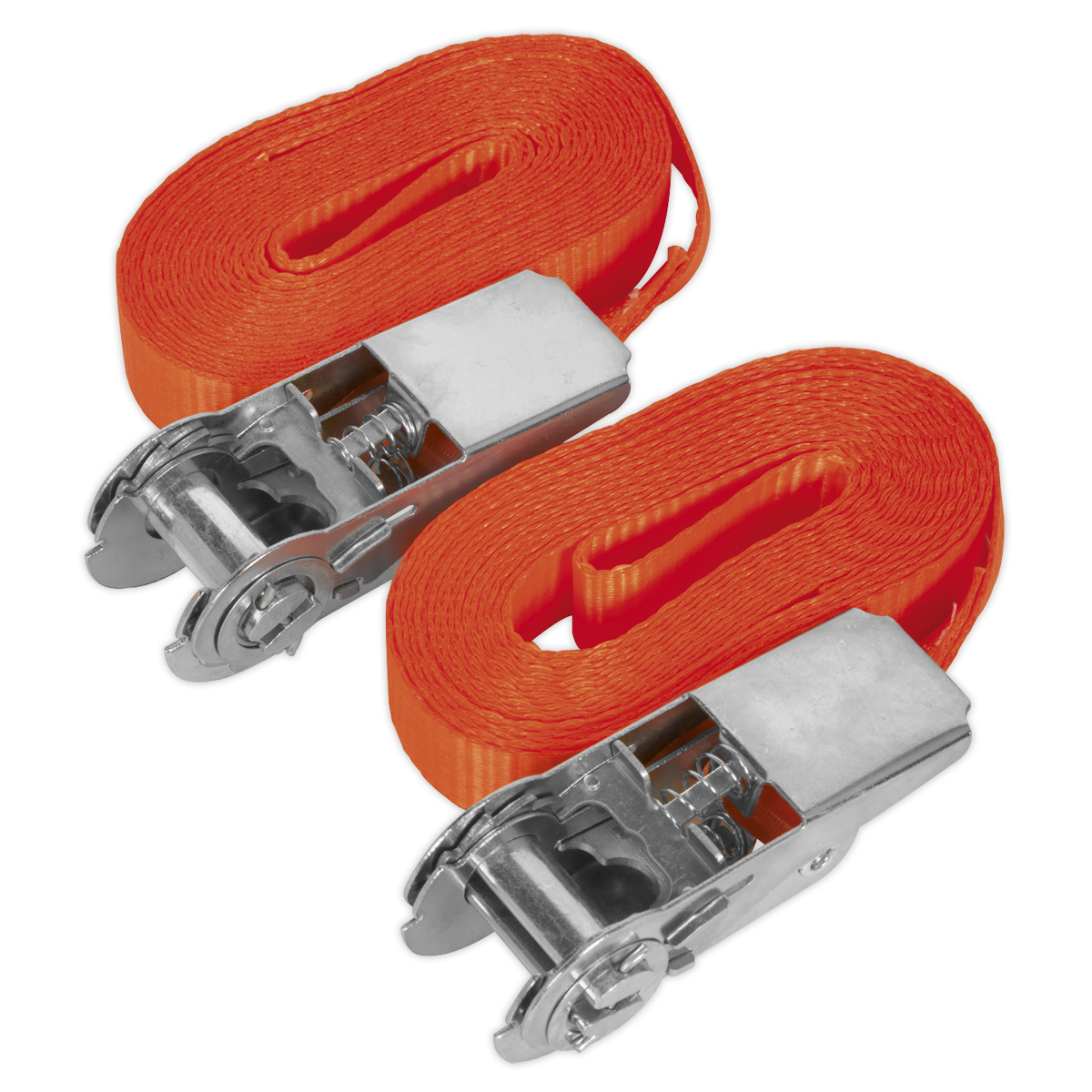 Self-Securing Ratchet Tie Down 25mm x 4.5m 800kg Breaking Strength – Pair
