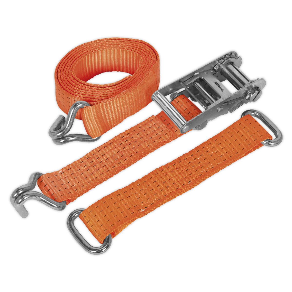 Car Transporter Ratchet Tie Down 50mm x 3m Steel Wheel – Single 4500kg Breaking Strength