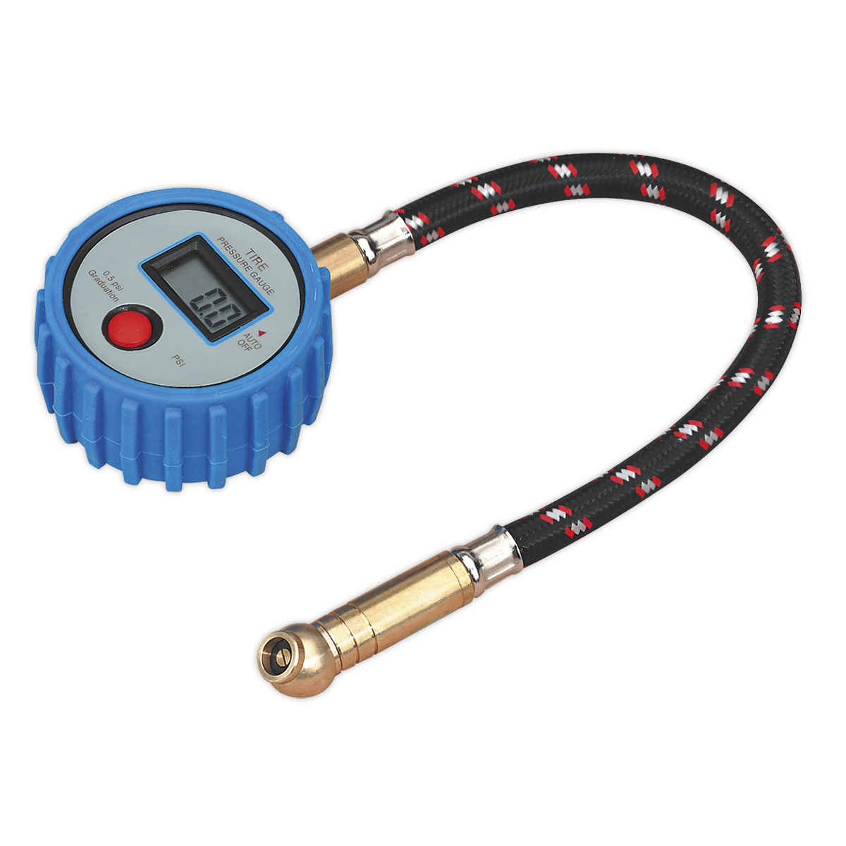 Tyre Pressure Gauge Digital with Leader Hose & Quick Release 0-100psi