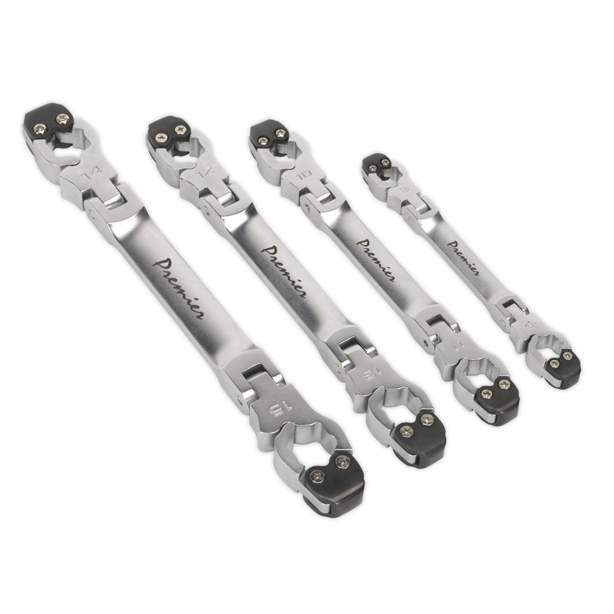 Brake Pipe Spanner Set 4pc Ratcheting