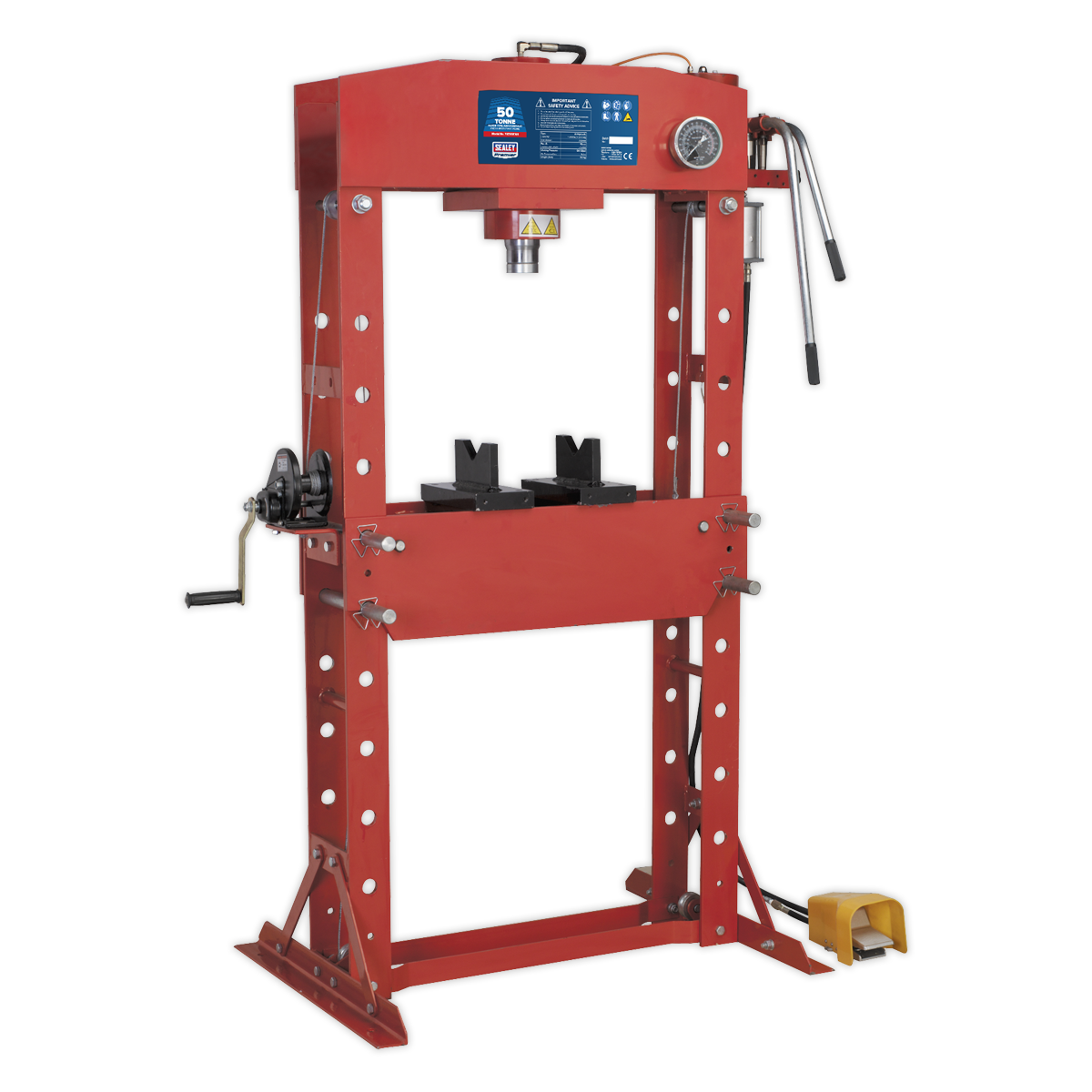 Air/Hydraulic Press 50tonne Floor Type with Foot Pedal